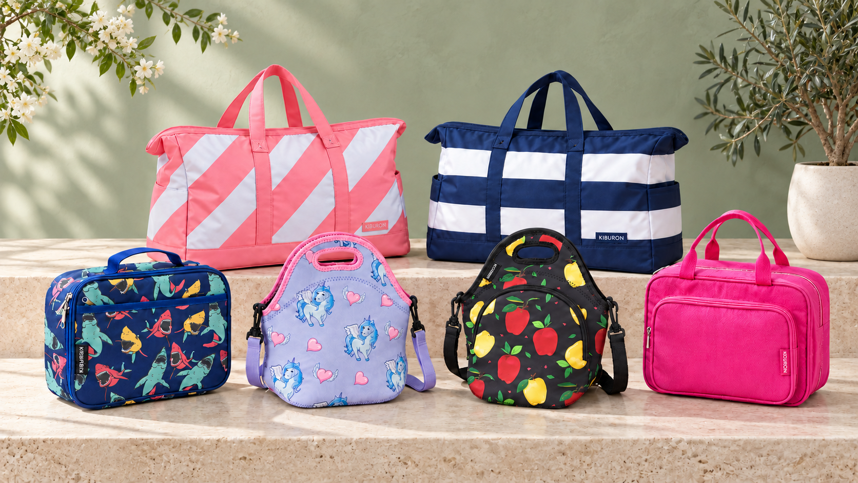 Kiburon bags collection on a table