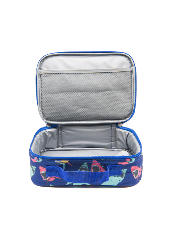 Insulated Lunch Bag For Kids and Adults - Colorful Shark Themed Design