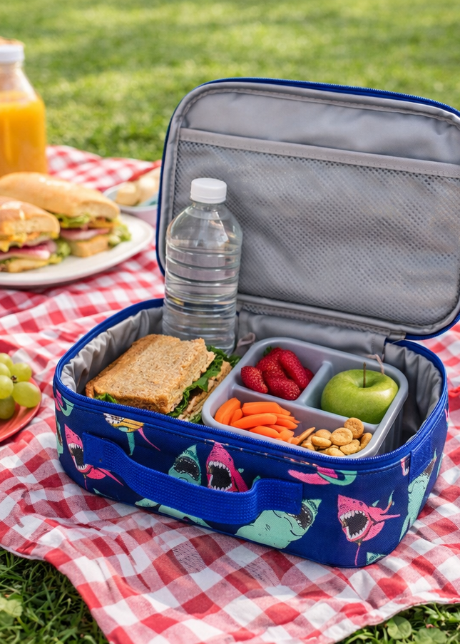 🦈 Insulated Lunch Bag — Shark Design
